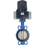 Schmetterlingsventile für abrasive Medien Elephant WBV1632E-2W-Fb-Flansch, Gehäuse - Gusseisen QT450, Scheibe - Edelstahl 316L, Dichtung - EPDM, mit elektrischem Vierteldreh-Antrieb Elephant QTSA-N-EM-O0-220VAC