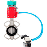 Disc rotary valves Elephant WBV3131E-2W-Fb-H DN50-250 16 bar body - 304 stainless steel, disc - 304 stainless steel, seal - EPDM, with pneumatic actuator PA-DA-XXX, pneumatic distributor 4V320-10 220V and ALS200D magnetic switch