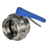 Wasser-Schmetterlingsventil Elephant WBV3131E-2W-T-H, Gehäusematerial - lebensmittelechter Edelstahl 304, Scheibenmaterial - Edelstahl AISI 304, Dichtung - EPDM, mit Gewinde, mit Griff
