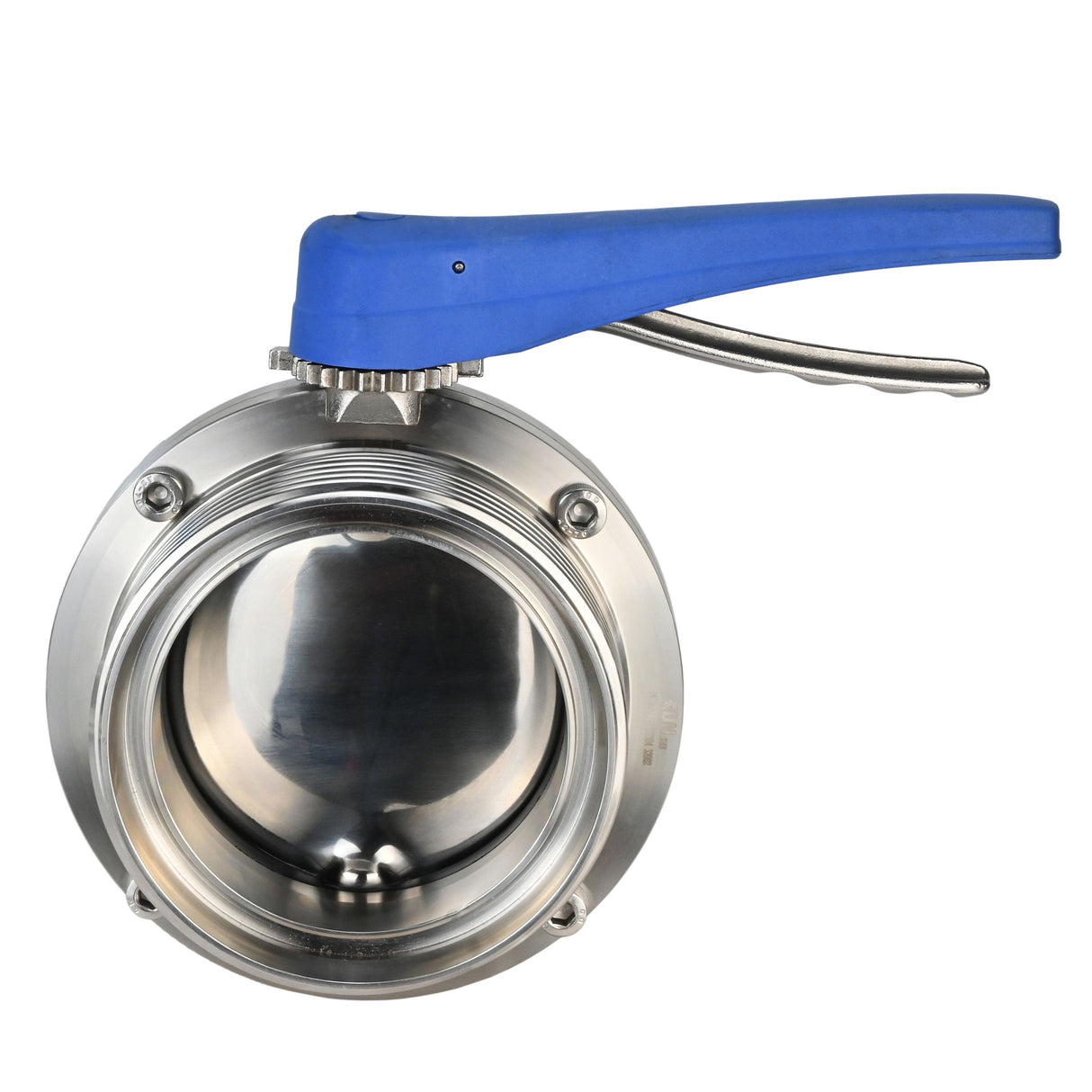 Wasser-Schmetterlingsventil Elephant WBV3131E-2W-T-H, Gehäusematerial - lebensmittelechter Edelstahl 304, Scheibenmaterial - Edelstahl AISI 304, Dichtung - EPDM, mit Gewinde, mit Griff