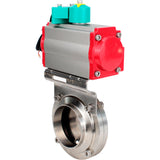 Disc rotary valves Elephant WBV3131E-2W-T-H DN15-100 10 bar threaded, food-grade stainless steel 304, seal - EPDM, with pneumatic actuator PA-DA-XXX, pneumatic distributor 4M310-08 220V and ALS200D magnetic switch