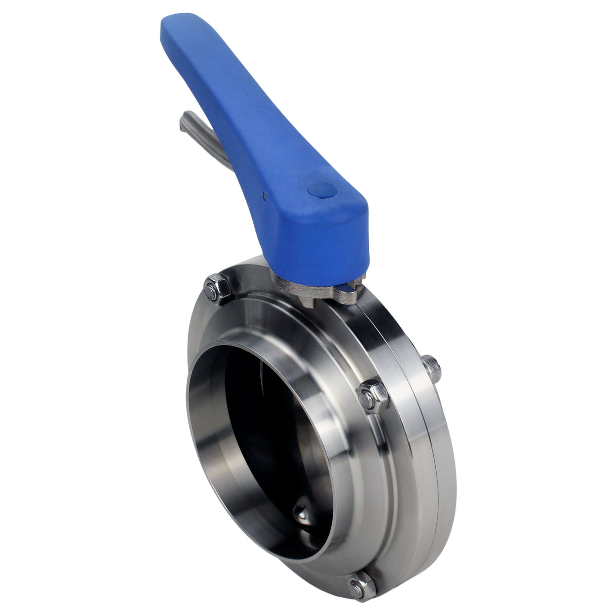 Wasser-Schmetterlingsventil Elephant WBV3131E-2W-W-H, Gehäusematerial - Edelstahl AISI 304, Scheibenmaterial - Edelstahl AISI 304, Dichtung - EPDM, geschweißt, mit Griff