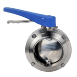 Wasser-Schmetterlingsventil Elephant WBV3131E-2W-W-H, Gehäusematerial - Edelstahl AISI 304, Scheibenmaterial - Edelstahl AISI 304, Dichtung - EPDM, geschweißt, mit Griff