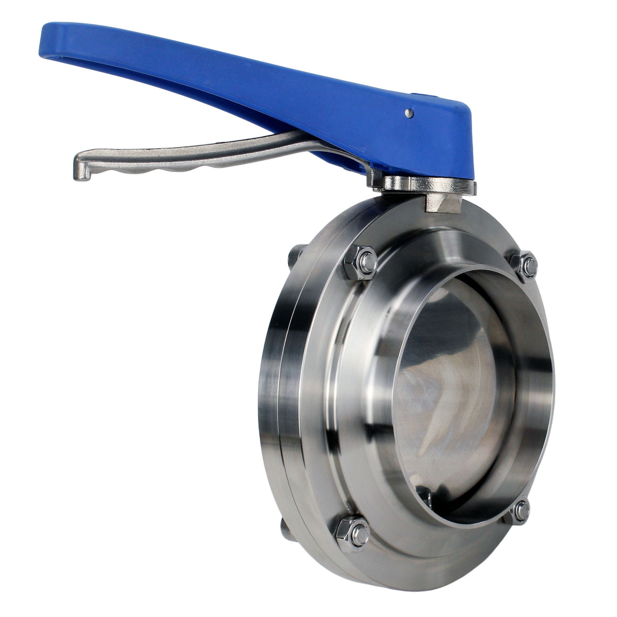 Wasser-Schmetterlingsventil Elephant WBV3131E-2W-W-H, Gehäusematerial - Edelstahl AISI 304, Scheibenmaterial - Edelstahl AISI 304, Dichtung - EPDM, geschweißt, mit Griff