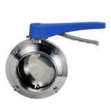 Wasser-Schmetterlingsventil Elephant WBV3131E-2W-W-H, Gehäusematerial - Edelstahl AISI 304, Scheibenmaterial - Edelstahl AISI 304, Dichtung - EPDM, geschweißt, mit Griff