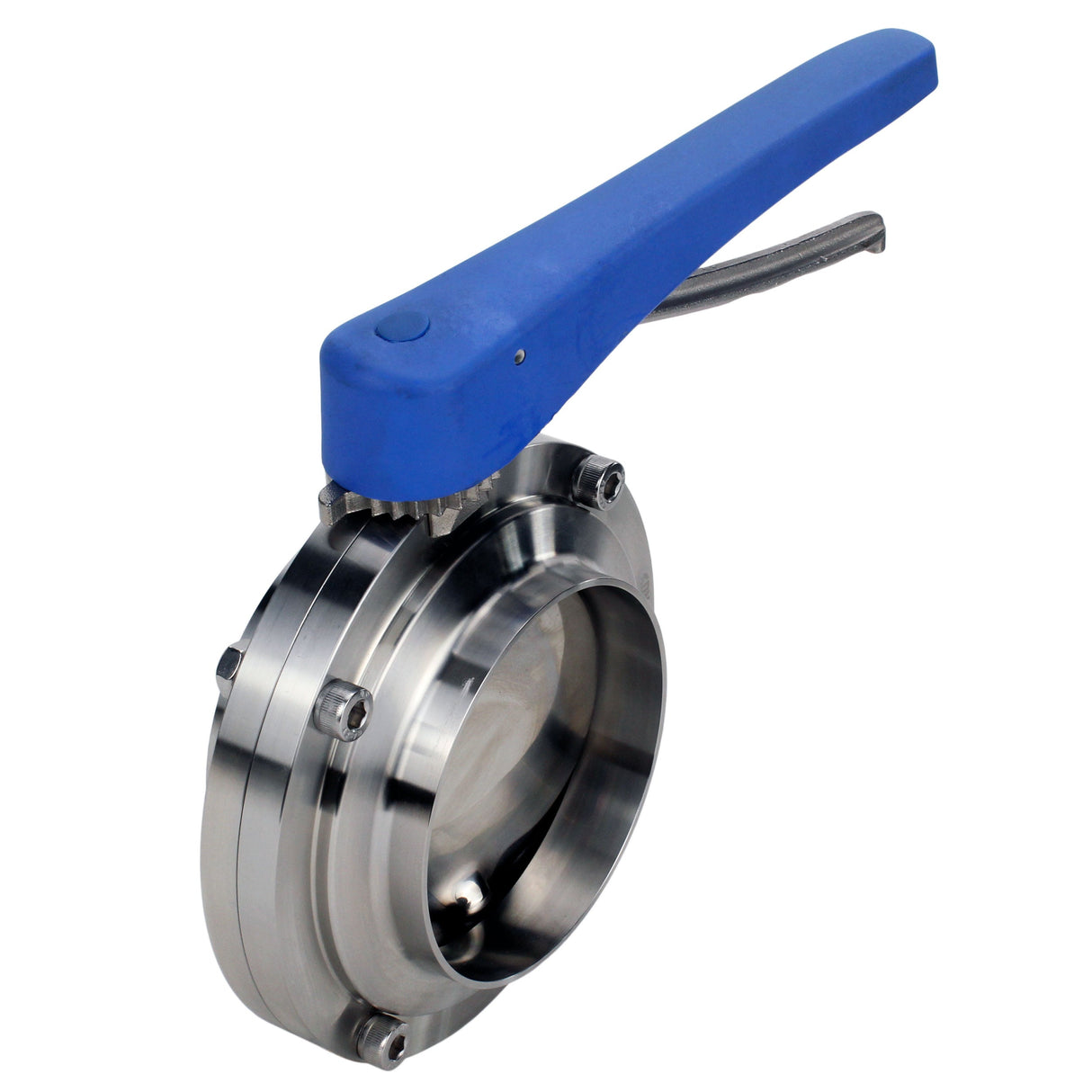 Wasser-Schmetterlingsventil Elephant WBV3131E-2W-W-H, Gehäusematerial - Edelstahl AISI 304, Scheibenmaterial - Edelstahl AISI 304, Dichtung - EPDM, geschweißt, mit Griff