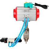 Disc rotary valves Elephant WBV3131P-2W-Fb-H DN50-250 16 bar body - 304 stainless steel, disc - 304 stainless steel, seal - PTFE, with pneumatic actuator PA-DA-XXX, pneumatic distributor 4V320-10 220V and ALS200D magnetic switch