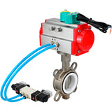 Disc rotary valves Elephant WBV3131P-2W-Fb-H DN50-250 16 bar body - 304 stainless steel, disc - 304 stainless steel, seal - PTFE, with pneumatic actuator PA-DA-XXX, pneumatic distributor 4V320-10 220V and ALS200D magnetic switch