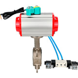 Disc rotary valves Elephant WBV3131P-2W-Fb-H DN50-250 16 bar body - 304 stainless steel, disc - 304 stainless steel, seal - PTFE, with pneumatic actuator PA-DA-XXX, pneumatic distributor 4V320-10 220V and ALS200D magnetic switch