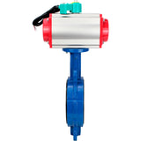 Water Butterfly Valve Elephant WBV3432V-2W-Fb-H DN50-300 16 bar body - WCB carbon steel, disc - 316L stainless steel, seal - Viton, with pneumatic actuator PA-DA-XXX, pneumatic distributor 4M310-08 NAMUR 24V and ALS200D magnetic switch