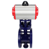 Wasser-Schmetterlingsventil Elephant WBV3EX-3432M-1W-F-ISO, Gehäusematerial - Kohlenstoffstahl, Scheibenmaterial - Edelstahl AISI 316, Dichtung - Metall, pneumatischer Antrieb PA-SA mit Rückstellfedern, 4M310-08 24V