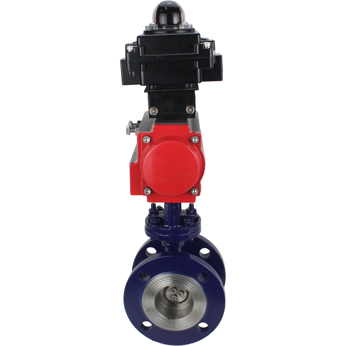 Wasser-Schmetterlingsventil Elephant WBV3EX-3431M-1W-F-ISO, Gehäusematerial - Kohlenstoffstahl, Scheibenmaterial - Edelstahl AISI 304, Dichtung - Metall, pneumatischer Antrieb PA-SA mit Rückstellfedern, , LSU APL-410N EX