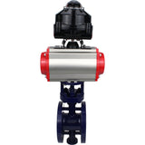 Wasser-Schmetterlingsventil Elephant WBV3EX-3432M-1W-F-ISO, Gehäusematerial - Kohlenstoffstahl, Scheibenmaterial - Edelstahl AISI 316, Dichtung - Metall, pneumatischer Antrieb PA-SA mit Rückstellfedern, , LSU APL-510N EX