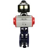 Water Butterfly Valve Elephant WBV3EX-3431M-1W-F-ISO, Gehäusematerial - Kohlenstoffstahl, Scheibenmaterial - Edelstahl AISI 304, Dichtung - Metall, pneumatischer Antrieb PA-SA mit Rückstellfedern, , LSU APL-510N EX