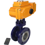 Wasser-Schmetterlingsventil Elephant WBV3EX-3431M-1W-F-ISO, Gehäusematerial - Kohlenstoffstahl, Scheibenmaterial - Edelstahl AISI 304, Dichtung - Metall, elektrischer Antrieb QT-N-хEM-O1 24V