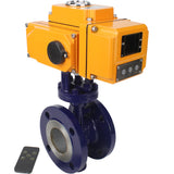 Wasser-Schmetterlingsventil Elephant WBV3EX-3431M-1W-F-ISO, Gehäusematerial - Kohlenstoffstahl, Scheibenmaterial - Edelstahl AISI 304, Dichtung - Metall, elektrischer Antrieb QT-N-хEM-O1 24V