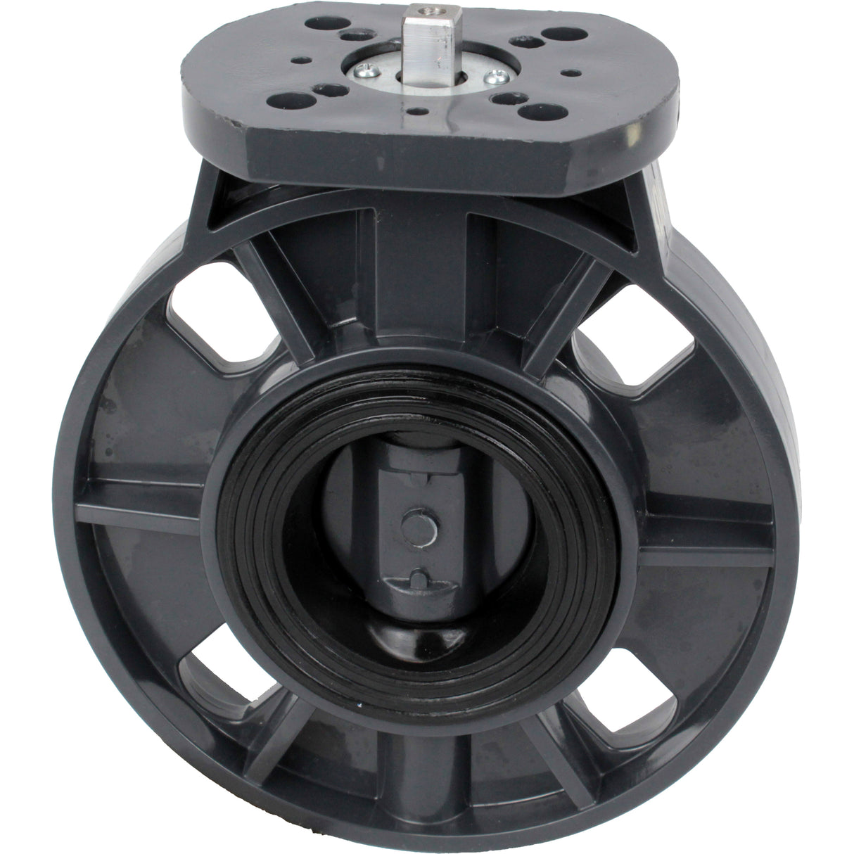 Butterfly valves Elephant WBV4242E-2W-Fb-ISO, body material - UPVC, disc material - UPVC, seal - EPDM, with ISO flange and bare square stem