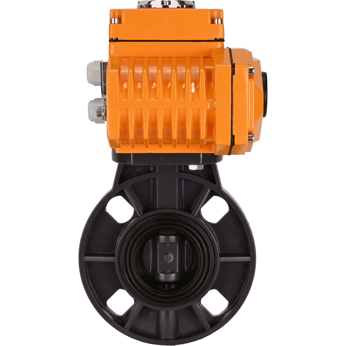 Butterfly valves Elephant WBV4242E-2W-Fb-ISO, body material - UPVC, disc material - UPVC, seal - EPDM, with quarter-turn actuator QT-N-EM-O1-24VDC-U1 24V HARK