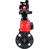 Butterfly valves Elephant WBV4242E-2W-Fb-ISO, body material - UPVC, disc material - UPVC, seal - EPDM, with pneumatic actuator double action PA-DA, pneumatic distributor 4M310-08 220V, LSU APL-210N and ATU AFC2000