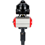 Butterfly valves Elephant WBV4242E-2W-Fb-ISO, body material - UPVC, disc material - UPVC, seal - EPDM, with pneumatic actuator double action PA-DA, pneumatic distributor 4M310-08 220V and LSU APL-510N EX