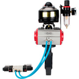 Butterfly valves Elephant WBV4242E-2W-Fb-ISO, body material - UPVC, disc material - UPVC, seal - EPDM, with pneumatic actuator double action PA-DA, pneumatic distributor 4V320-10 220V, LSU APL-510N EX and ATU AFC2000
