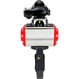 Butterfly valves Elephant WBV4242E-2W-Fb-ISO, body material - UPVC, disc material - UPVC, seal - EPDM, with pneumatic actuator double action PA-DA and LSU APL-210N