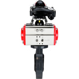 Butterfly valves Elephant WBV4242E-2W-Fb-ISO, body material - UPVC, disc material - UPVC, seal - EPDM, with pneumatic actuator double action PA-DA and LSU APL-210N