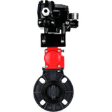 Butterfly valves Elephant WBV4242E-2W-Fb-ISO, body material - UPVC, disc material - UPVC, seal - EPDM, with pneumatic actuator double action PA-DA and electro-pneumatic rotary positioner YT-1000RSN with feedback