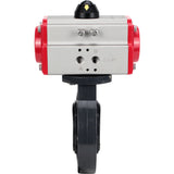Butterfly valves Elephant WBV4242E-2W-Fb-ISO, body material - UPVC, disc material - UPVC, seal - EPDM, with pneumatic actuator double action PA-DA