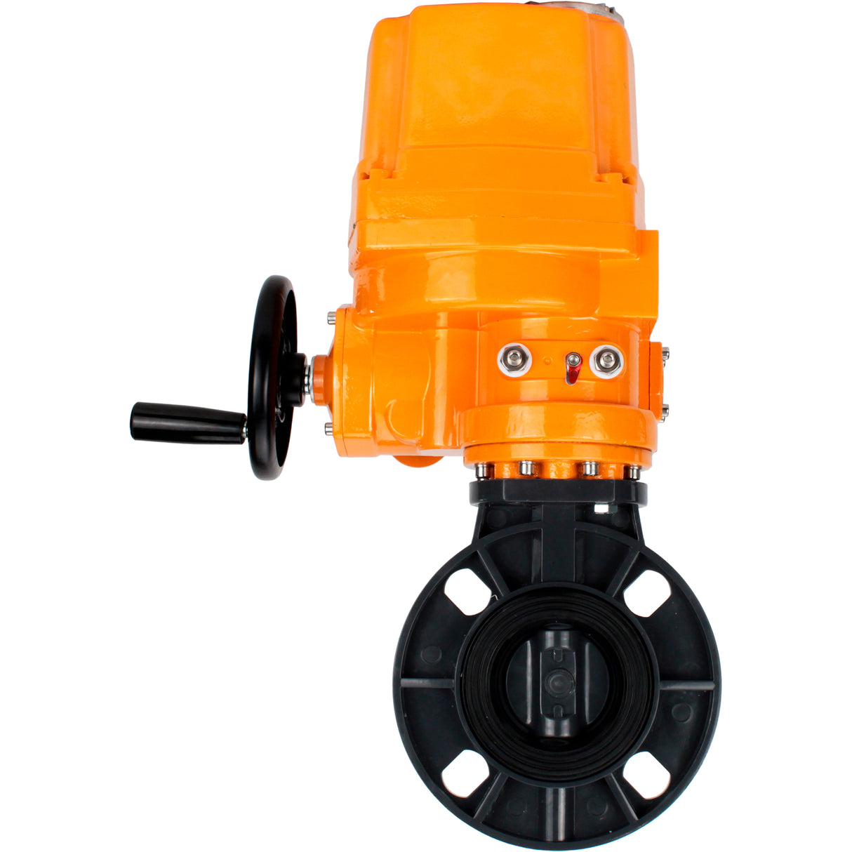 Butterfly valves Elephant WBV4242E-2W-Fb-ISO, body material - UPVC, disc material - UPVC, seal - EPDM, with explosion-proof quarter-turn actuator QT-EX-EM-O2-24VDC-U1
