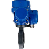 Butterfly valves Elephant WBV4242E-2W-Fb-ISO, body material - UPVC, disc material - UPVC, seal - EPDM, with quarter-turn actuator QT-N-M-O2-380VAC-U1, torque clutch and handwheel