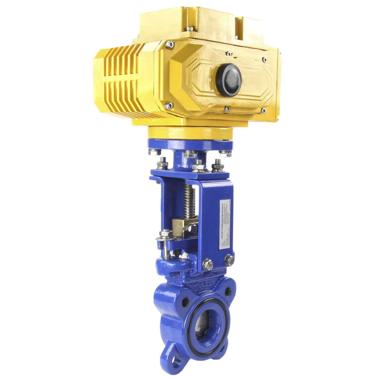 Knife Gate Valve Elephant GVKN1331N-2W-Fb-ISO Klasse 125 NBR Wafer-Typ, Gusseisen, bidirektional, mit Elephant-MT-50 110/220V elektrischem Antrieb
