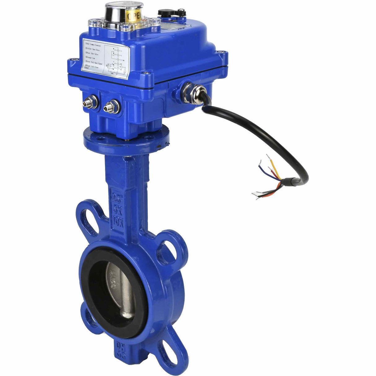 Wasser-Schmetterlingsventil Elephant ggg50-316l-epdm-elephant-12, Gehäusematerial - Gusseisen GGG50, Scheibenmaterial - Edelstahl AISI 316L, Dichtung - EPDM, elektrisch betätigt