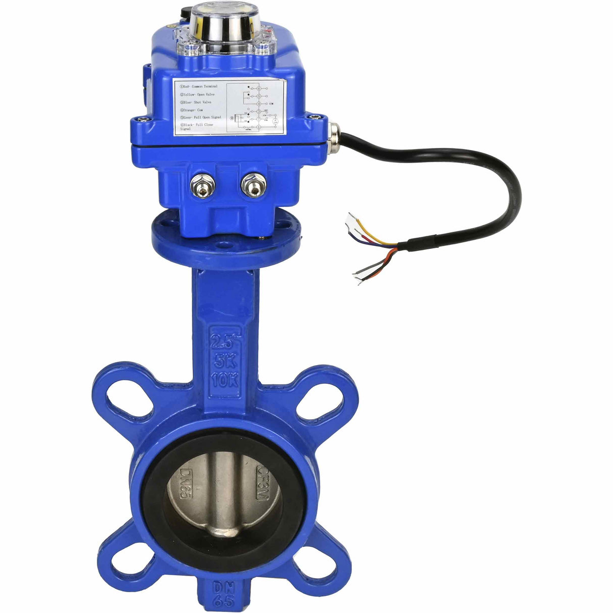 Wasser-Schmetterlingsventil Elephant ggg50-316l-epdm-elephant-12, Gehäusematerial - Gusseisen GGG50, Scheibenmaterial - Edelstahl AISI 316L, Dichtung - EPDM, elektrisch betätigt