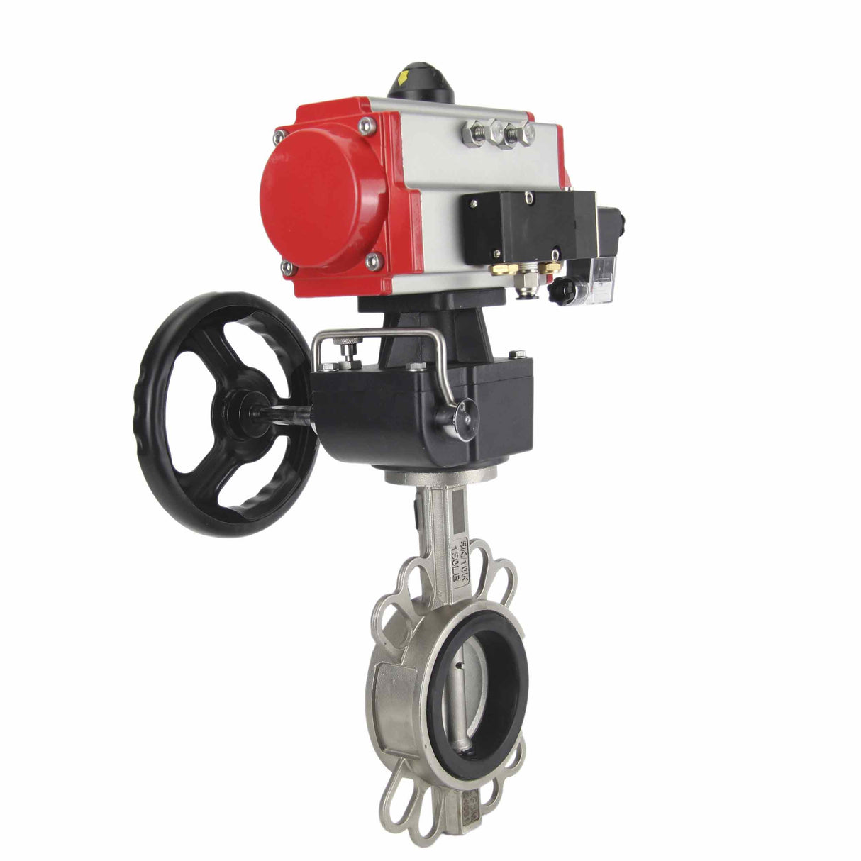 Wasserabsperrklappe Elephant 316l-viton-da-4m310-110/220v-hdm, Gehäusematerial – Edelstahl AISI 316L, Scheibenmaterial – Edelstahl AISI 316L, Dichtung – VITON, pneumatischer Antrieb betätigt