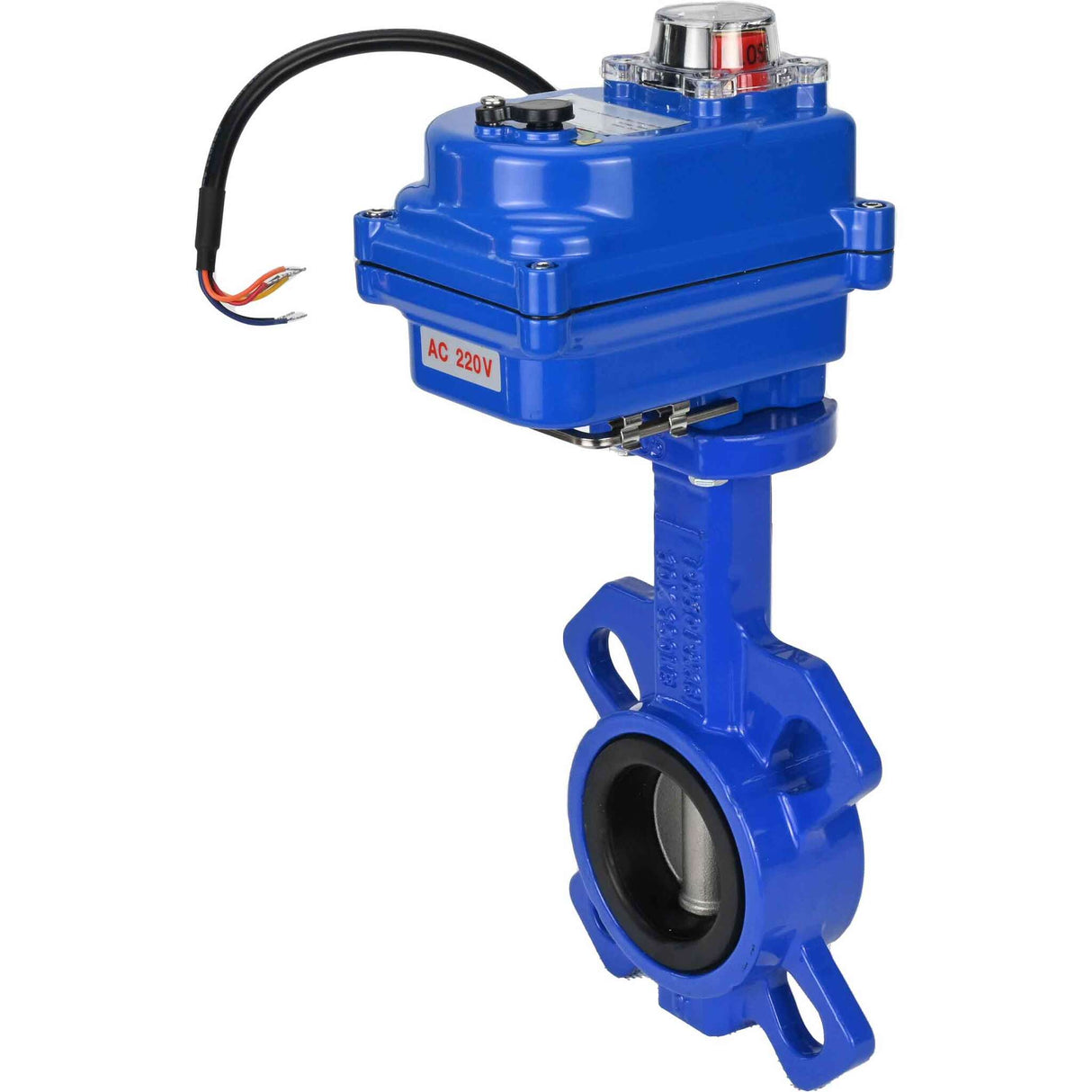 Wasser-Drosselklappe Elephant GGG50-316L-EPDM Gehäusematerial - Gusseisen GGG50, Scheibenmaterial - Edelstahl 316L, Dichtung - EPDM mit Elektroantrieb Elephant 220V
