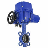 Wasser-Drosselklappe Elephant WBV1332N-2W-Fb-H Gehäusematerial - Grauguss GGG50, Scheibenmaterial - Edelstahl 316L, Dichtung - NBR mit elektrischem 1/4-Drehantrieb Elephant QT-W (M) EX 380V