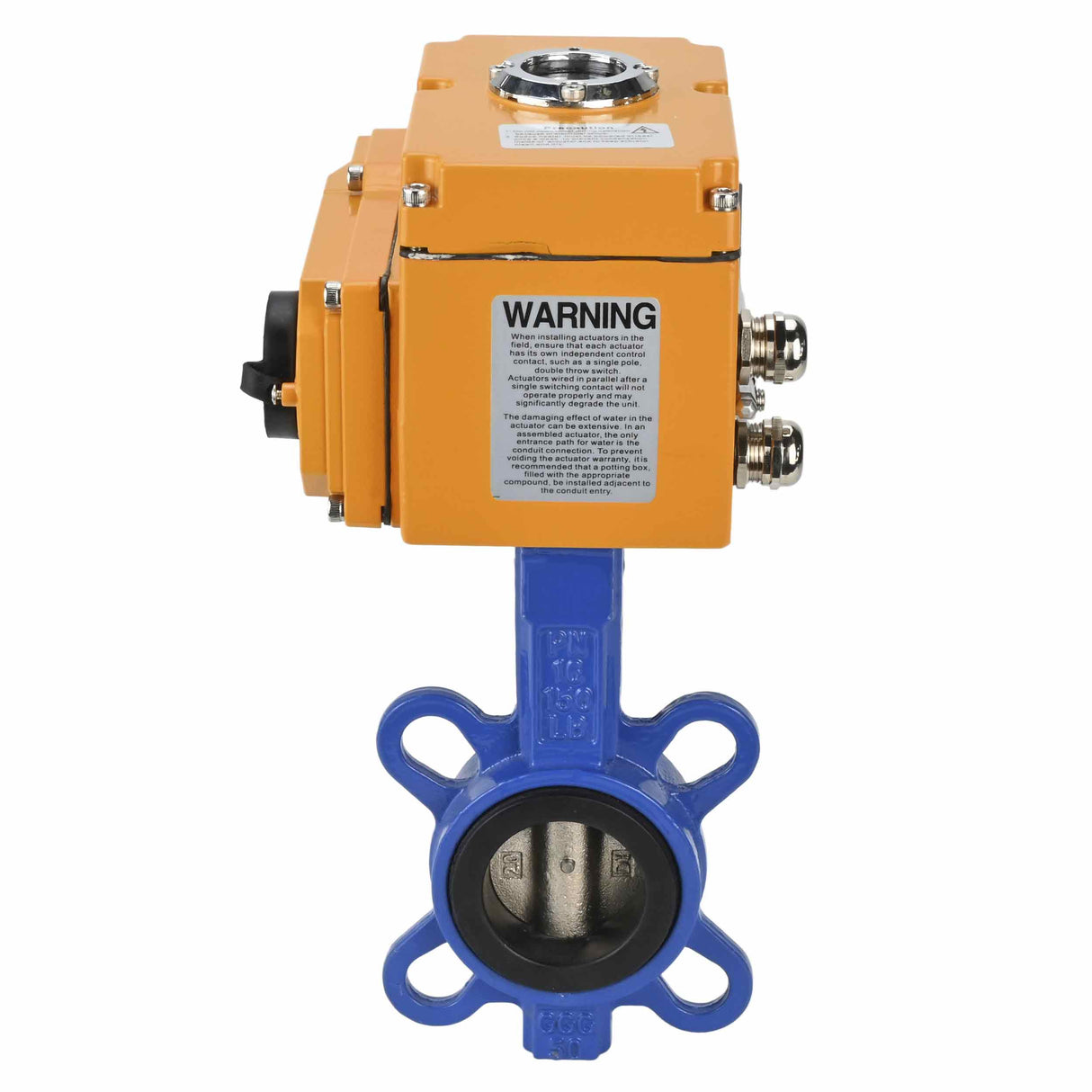 Wasser-Drosselklappe Elephant WBV1332N-2W-Fb-H Gehäusematerial - Gusseisen GGG50, Scheibenmaterial - Edelstahl 316L, Dichtung - NBR mit Elektroantrieb Elephant 380V