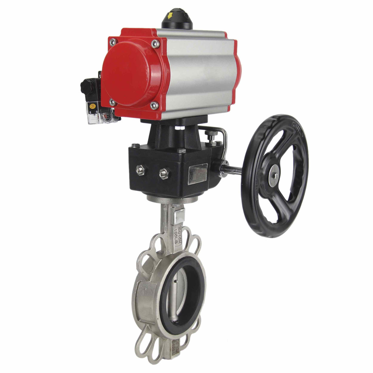 Wasserabsperrklappe Elephant 316l-viton-da-4m310-110/220v-hdm, Gehäusematerial – Edelstahl AISI 316L, Scheibenmaterial – Edelstahl AISI 316L, Dichtung – VITON, pneumatischer Antrieb betätigt