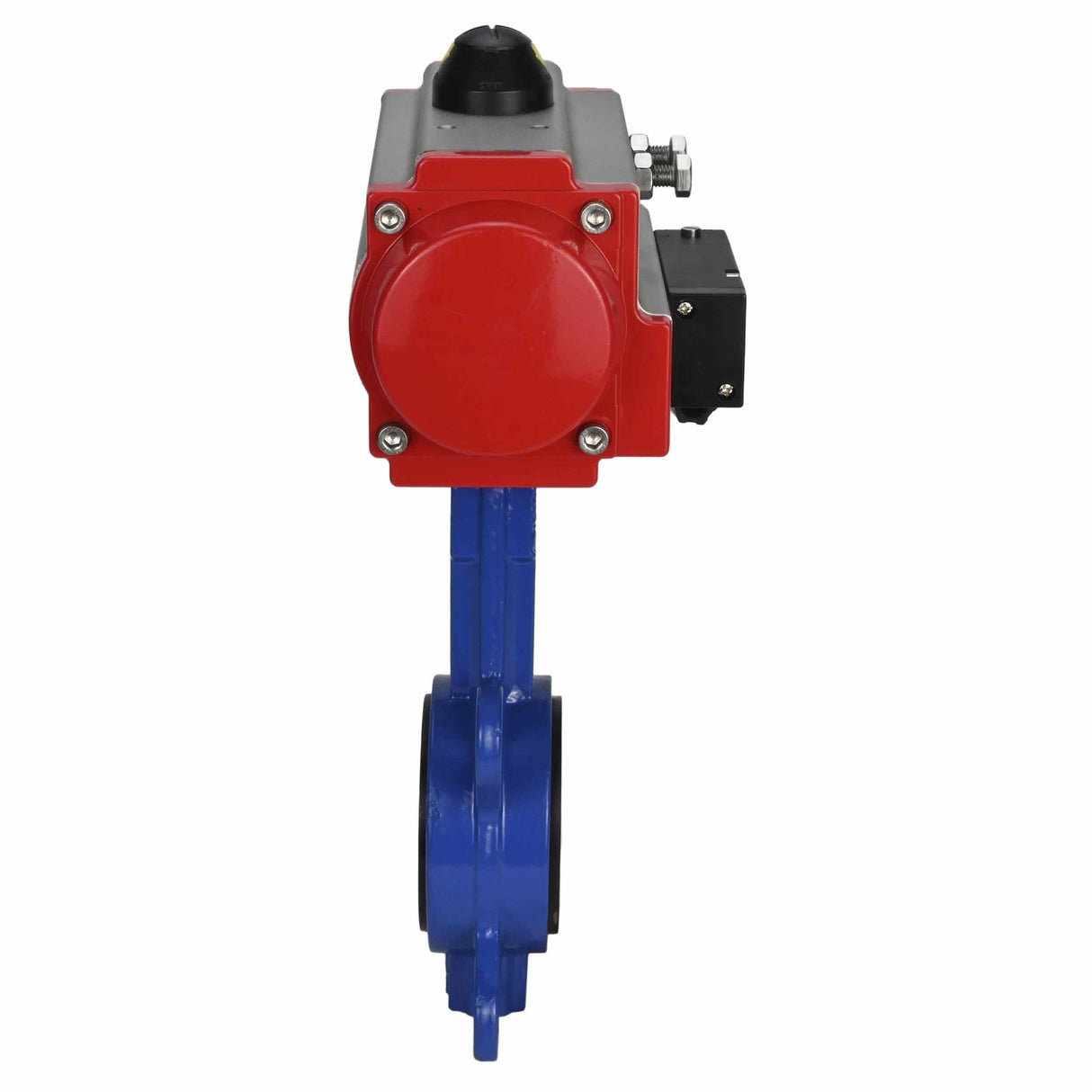 Wasser-Drosselklappe Elephant WBV1332N-2W-Fb-H Gehäusematerial - Gusseisen GGG50, Scheibenmaterial - Edelstahl 316L, Dichtung - NBR mit doppeltwirkendem pneumatischen Antrieb DA und pneumatischem Verteiler 4M310-08 220V
