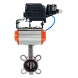 Wasser-Schmetterlingsventil Elephant 316l-epdm-elephant-sa-yt1000rsi, Gehäusematerial - Edelstahl AISI 316L, Scheibenmaterial - Edelstahl AISI 316L, Dichtung - EPDM, pneumatisch betätigter Antrieb