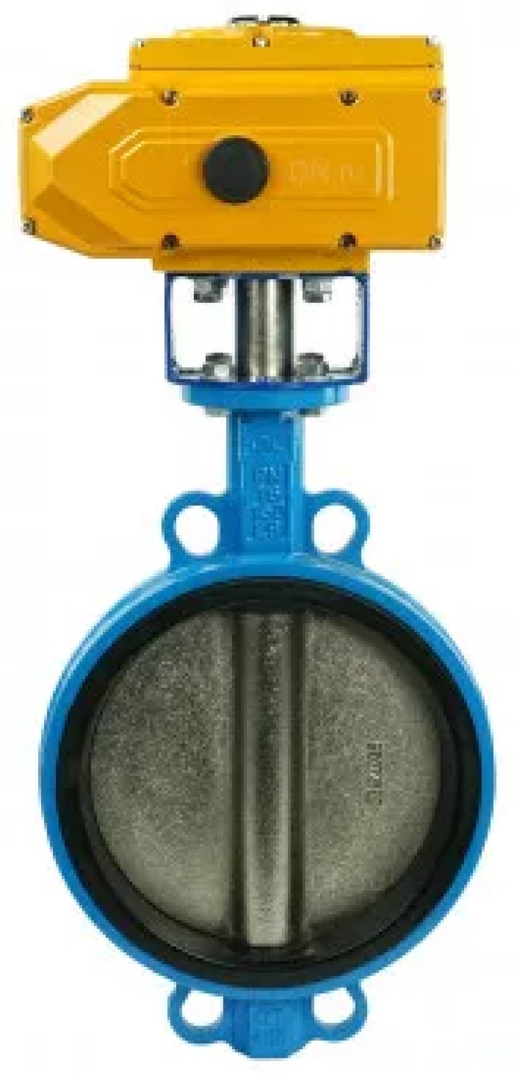 Wasser-Schmetterlingsventil Elephant WBV1413E-2W-Fb-H, Gehäusematerial - Gusseisen GGG50, Scheibenmaterial - Gusseisen GGG40, Dichtung - EPDM, mit elektrischem Antrieb QT-N-060EM-A1-220VAC-U1 220V (4-20mA)