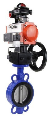 Wasserabsperrklappe Elephant wcb-316l-nbr-da-4M310-110/220-apl210n-gm, Gehäusematerial – Kohlenstoffstahl WCB, Scheibenmaterial – Edelstahl AISI 316L, Dichtung – NBR, pneumatischer Antrieb betätigt