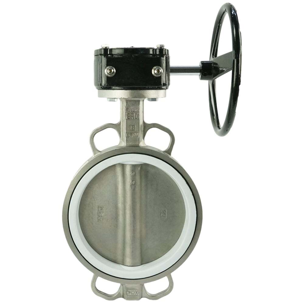Wasser-Schmetterlingsventil Elephant 316L-PTFE-RDN, Gehäusematerial - Edelstahl AISI 316L, Scheibenmaterial - Edelstahl AISI 316L, Dichtung - PTFE, getriebegetrieben