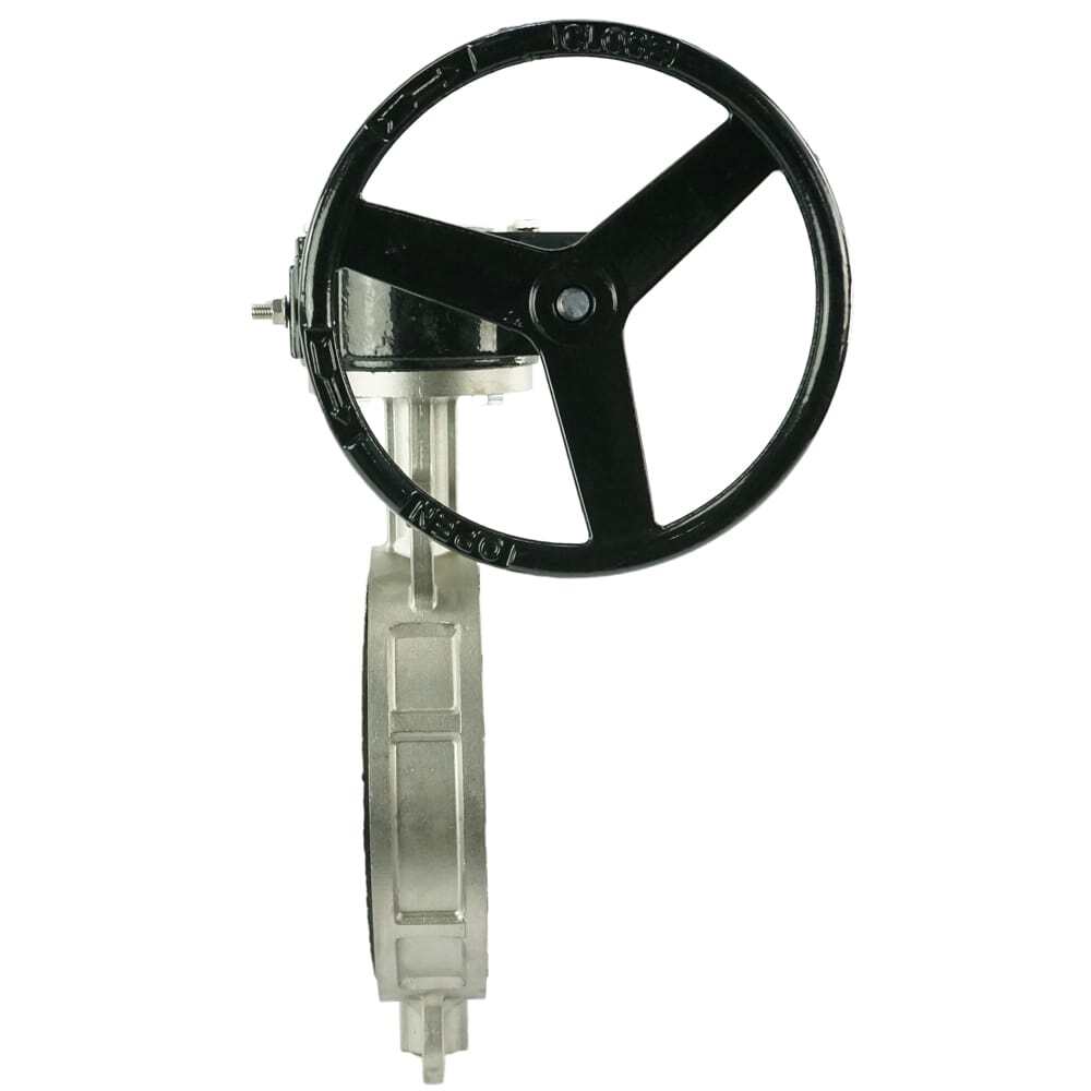 Wasser-Schmetterlingsventil Elephant 316L-PTFE-RDN, Gehäusematerial - Edelstahl AISI 316L, Scheibenmaterial - Edelstahl AISI 316L, Dichtung - PTFE, getriebegetrieben