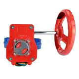 Wasser-Drosselklappe Elephant WCB-316L-EPDM Gehäusematerial - Kohlenstoffstahl WCB, Scheibenmaterial - Edelstahl AISI 316L, Dichtung - EPDM mit Getriebe Elephant HGBF, Stellungsanzeige und Rückmeldesensor