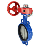Wasser-Drosselklappe Elephant WCB-316L-VITON Gehäusematerial - Kohlenstoffstahl WCB, Scheibenmaterial - Edelstahl AISI 316L, Dichtung - Viton mit Getriebe Elephant HGBF, Stellungsanzeige und Rückmeldesensor