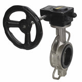 Wasser-Schmetterlingsventil Elephant 316L-316L-VITON Gehäusematerial - Edelstahl AISI 316L, Scheibenmaterial - Edelstahl AISI 316L, Dichtung - Viton mit Getriebe Elephant HAM