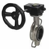 Wasser-Schmetterlingsventil Elephant 316L-316L-NBR Gehäusematerial - Edelstahl AISI 316L, Scheibenmaterial - Edelstahl AISI 316L, Dichtung - NBR mit Getriebe Elephant HAM