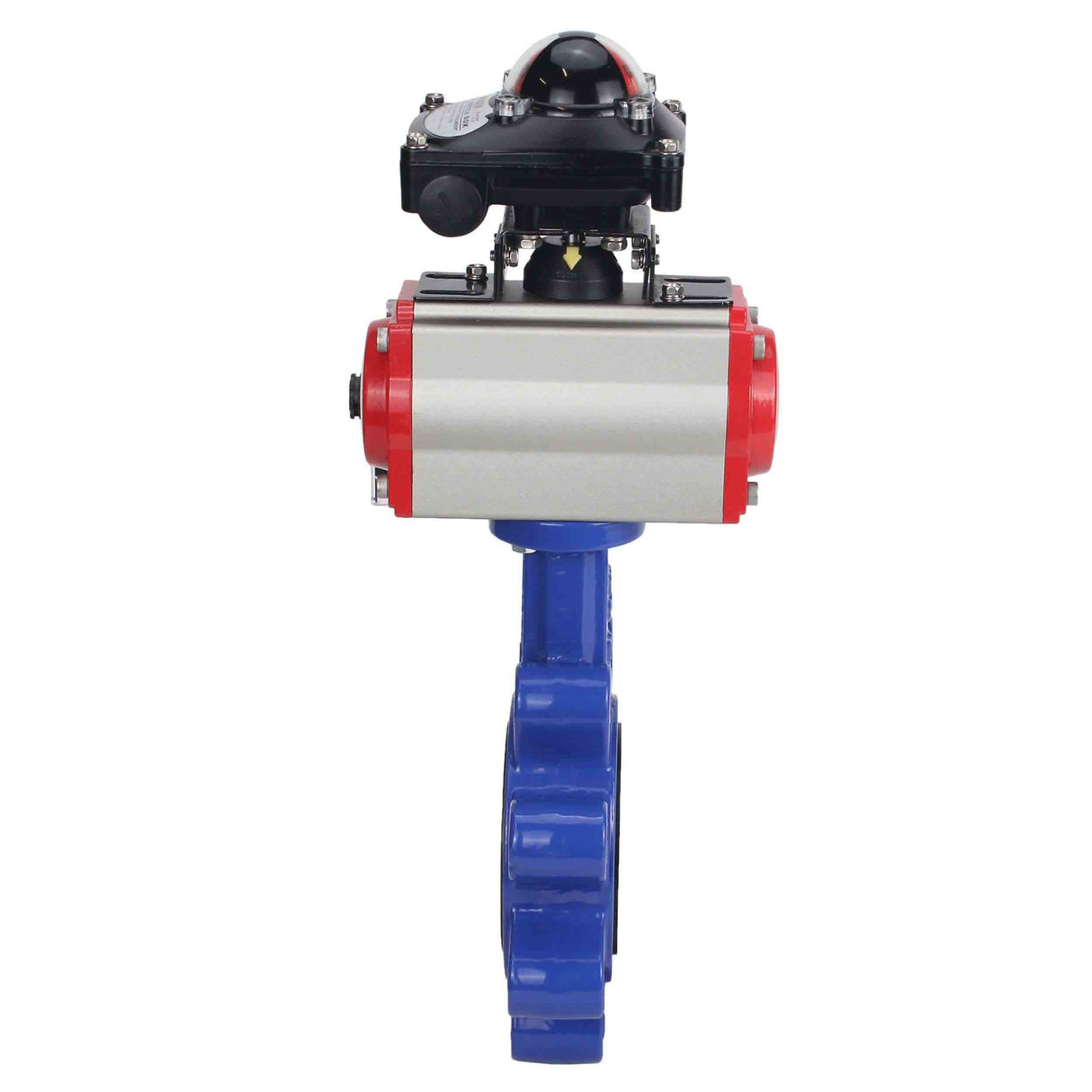 Wasser-Schmetterlingsventil Elephant WBV1631N-2W-Fb-H, Gehäusematerial - Gusseisen QT450, Scheibenmaterial - Edelstahl AISI 304, Dichtung - NBR, pneumatischer Antrieb PA-SA mit Rückstellfedern, 4M310-08 24V, LSU APL-210N